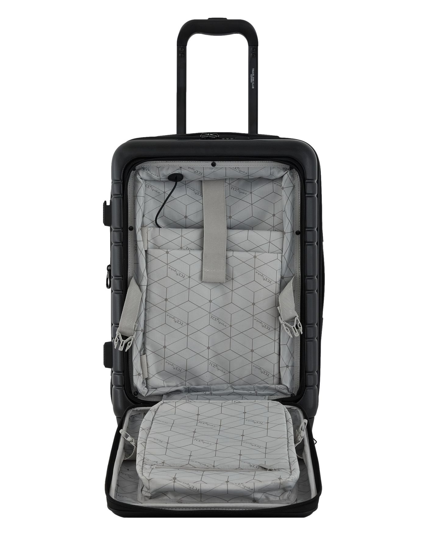 Чемоданы Travelers Club Discovery 2-Piece Expandable Rolling Carry-On Luggage Set, цвет: Чёрный — фото 6