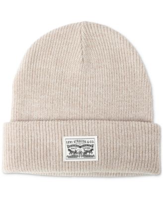 Men's Ribbed Logo Beanie