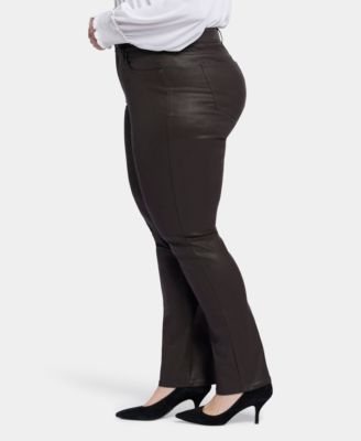 Plus Size Coated Marilyn Straight Jeans