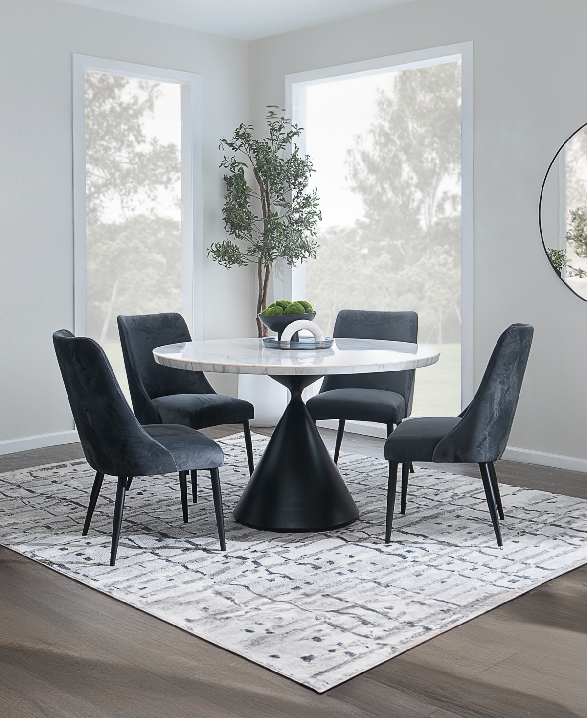Macy's Nerton Round 52" Table, Created For  In White