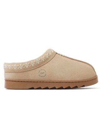 Doreen Genuine Suede Clog with Prayer Seam Slipper