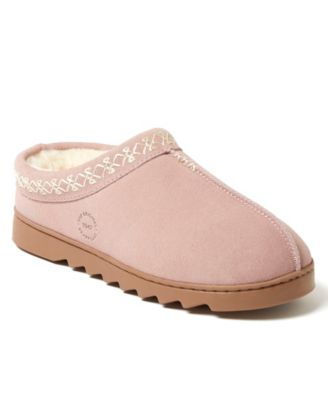 Doreen Genuine Suede Clog with Prayer Seam Slipper