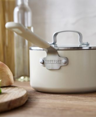 X Bobby Flay Professional Grade Ceramic Nonstick 2.53-Quart Saucepan with Lid
