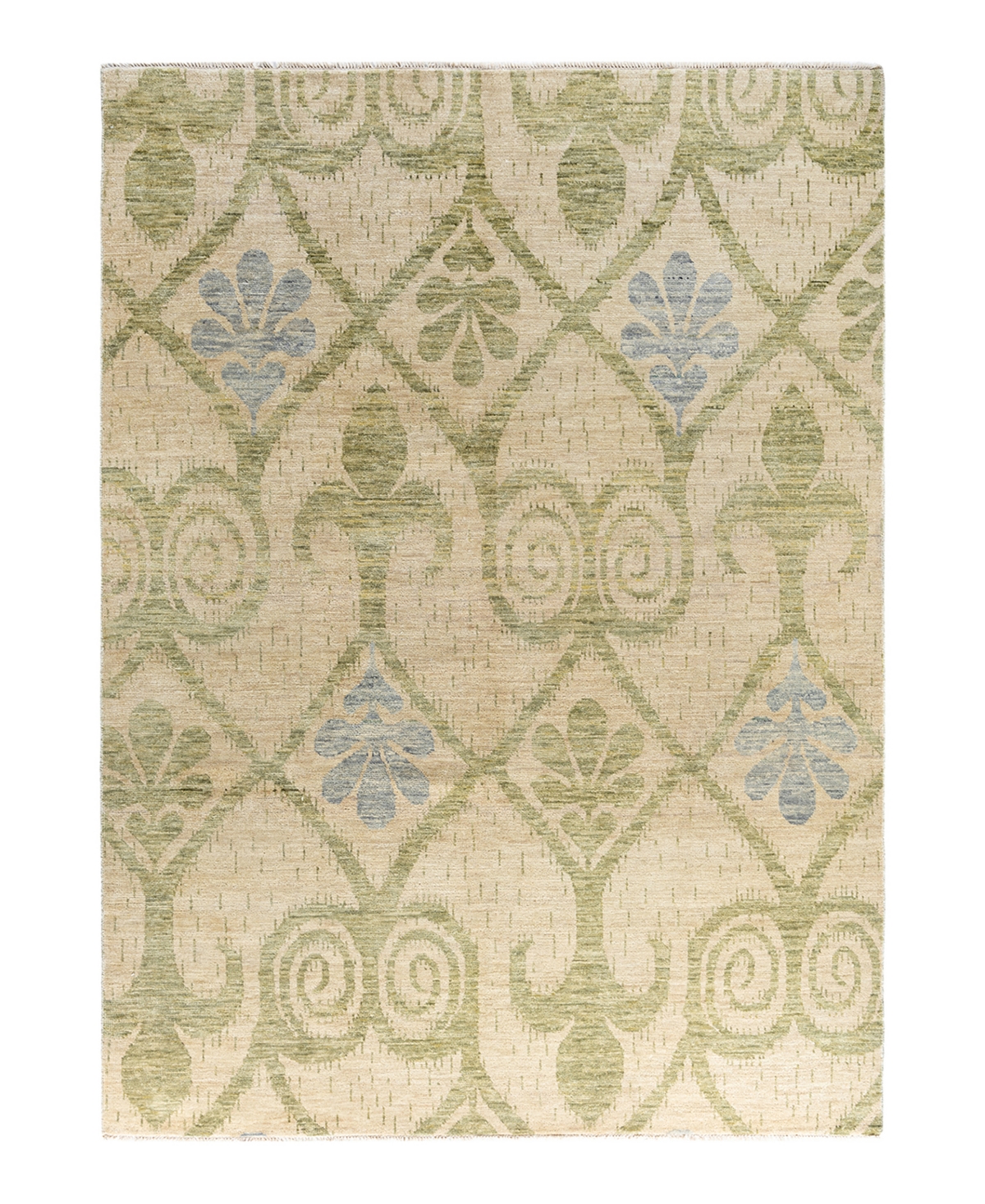 Shop Adorn Hand Woven Rugs Indian Ooak M6314 7'10''x10'3'' Area Rug In Ivory