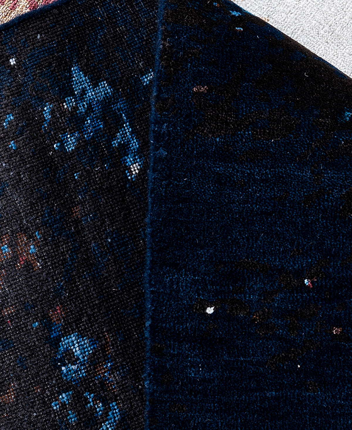 Adorn Hand Woven Rugs Indian Ooak M7267 8'3''x10'1'' Area Rug In Navy