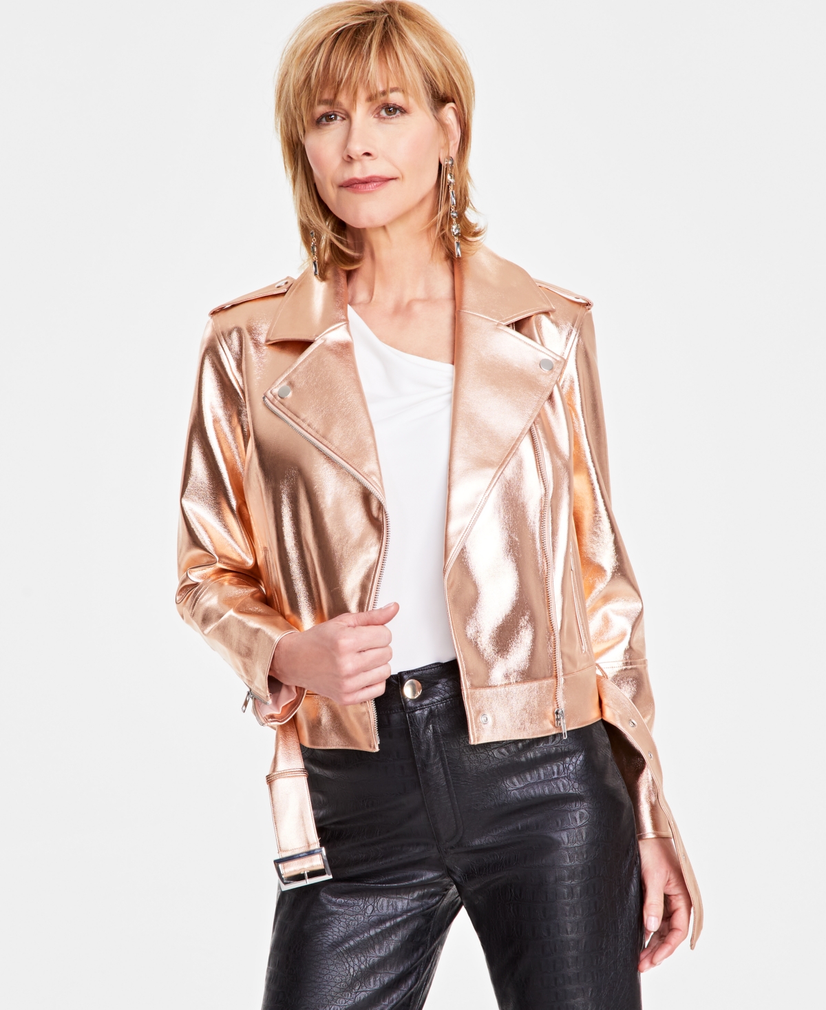 Rose gold moto jacket on sale