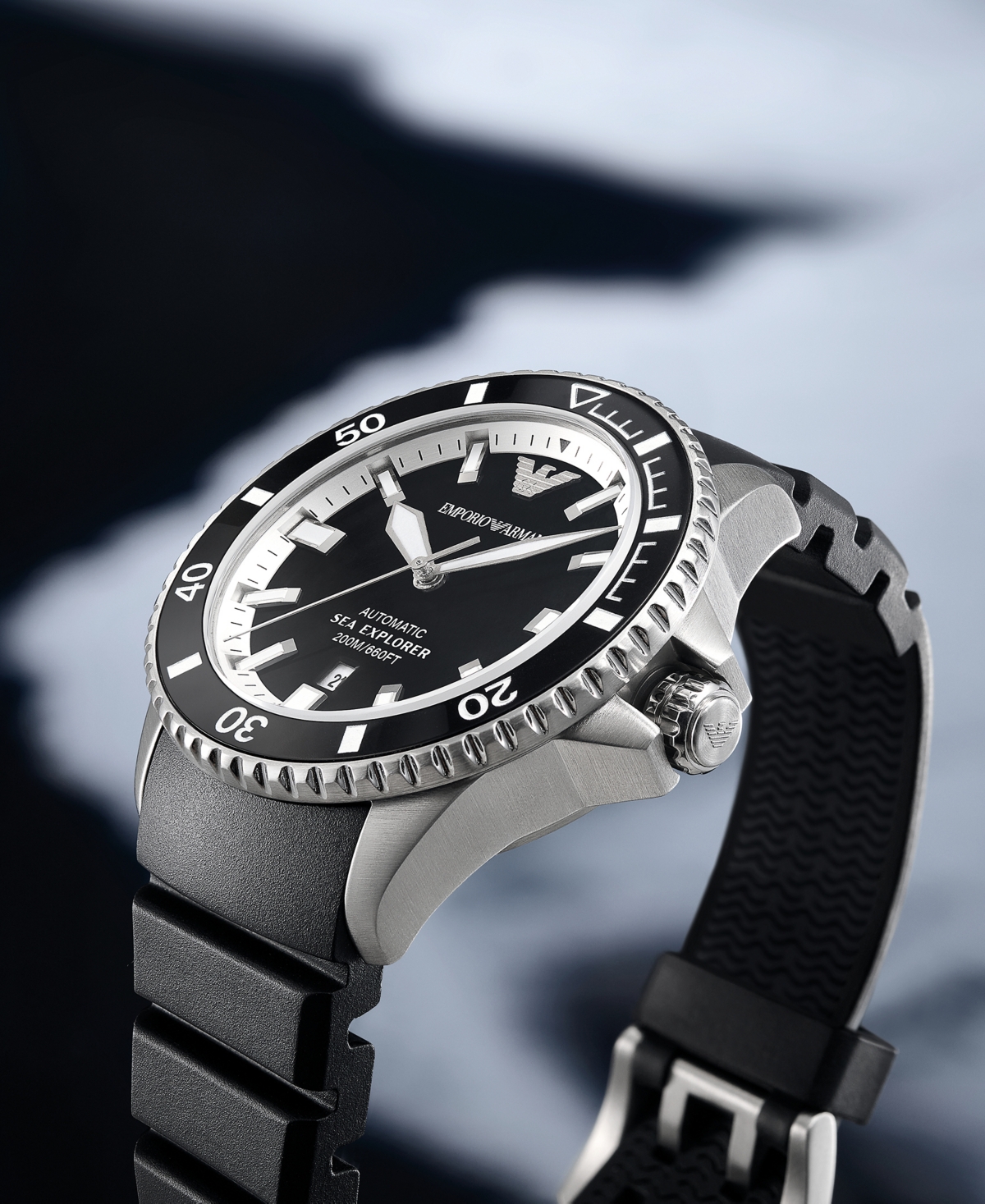 Emporio Armani Rubber Strap Watches In No Color
