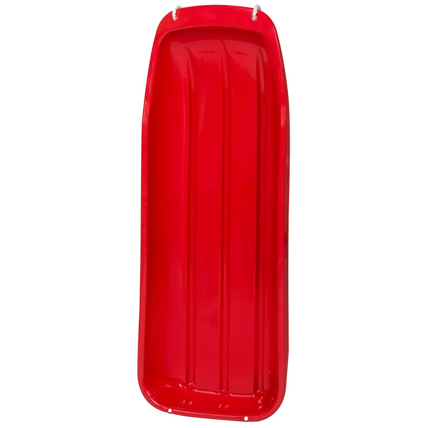 Детская игрушка Best Choice Products 48in Kids Outdoor Plastic Sport Toboggan Winter Snow Sled Board Toy w/ Pull Rope, цвет: Красный — фото 4
