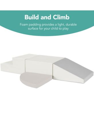 4-Piece Kids Climb & Crawl Soft Foam Block Playset Structures for Child Development