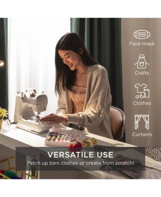 6V Portable Sewing Machine, 42-Piece Beginners Kit w/ 12 Stitch Patterns