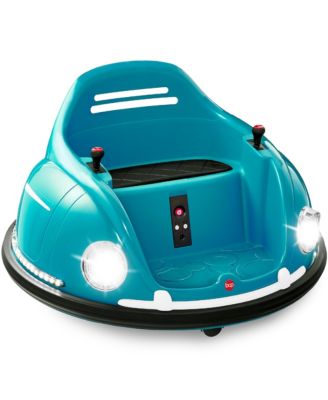 6V Kids Ride On Bumper Car Toy w/ Remote Control, Harness, Lights, 360 Degree Spin