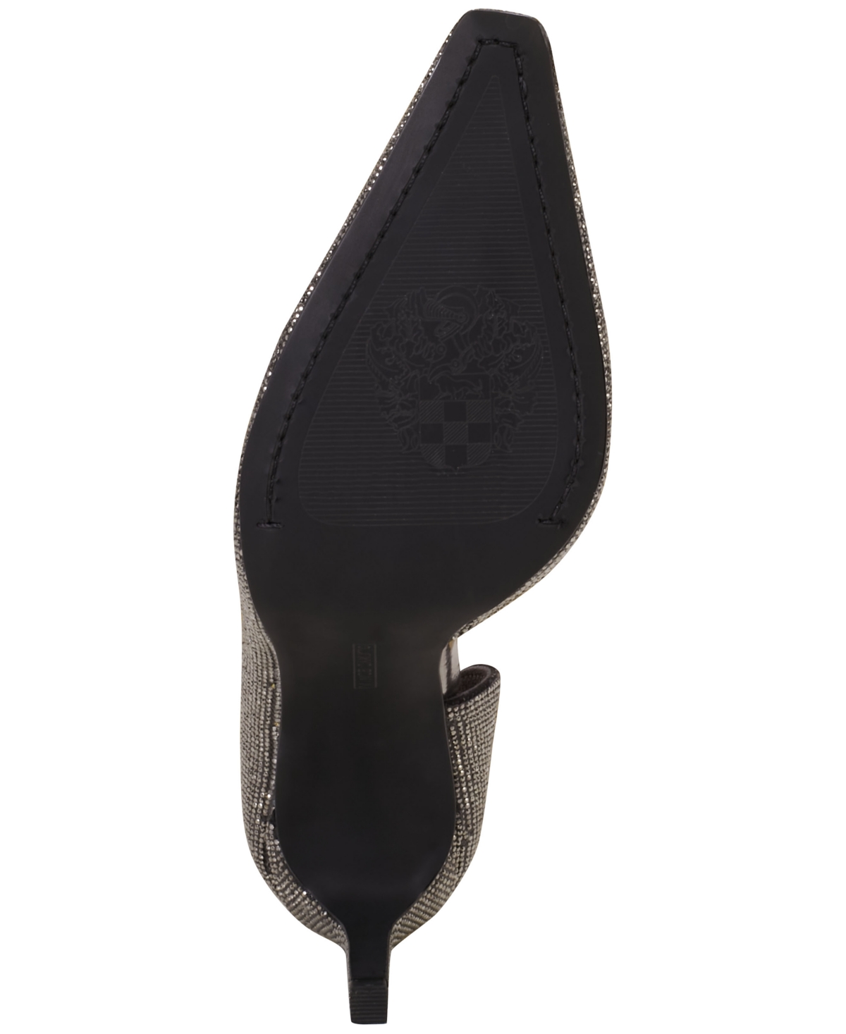 Vince Camuto Women's Emelia Pointed Toe Pave Embellished High Heel Dress Pumps In Anthracite Rhinestone
