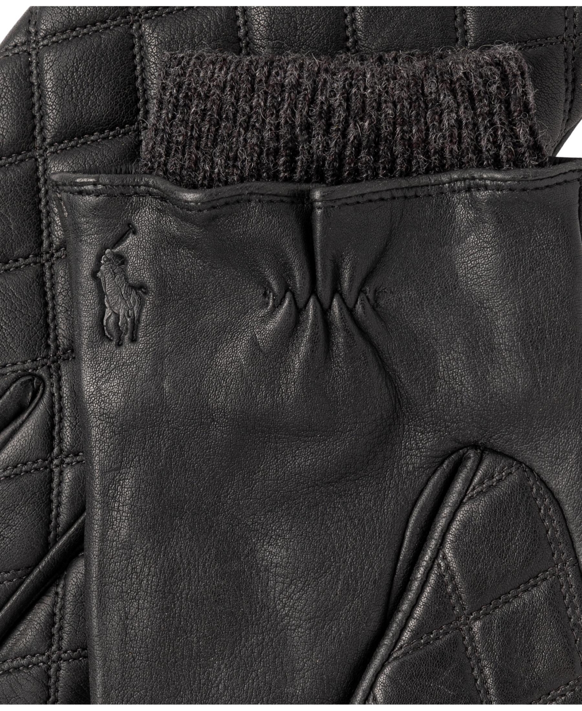 Polo Ralph Lauren Men's Quilted Leather Glove In Black