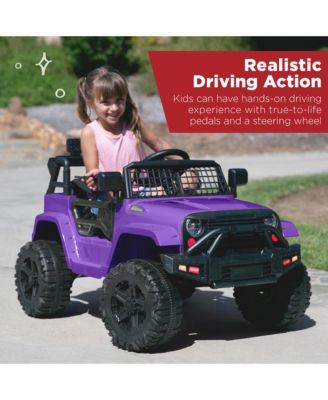 12V Kids Ride On Truck Car w/ Parent Remote Control, Spring Suspension, LED Lights