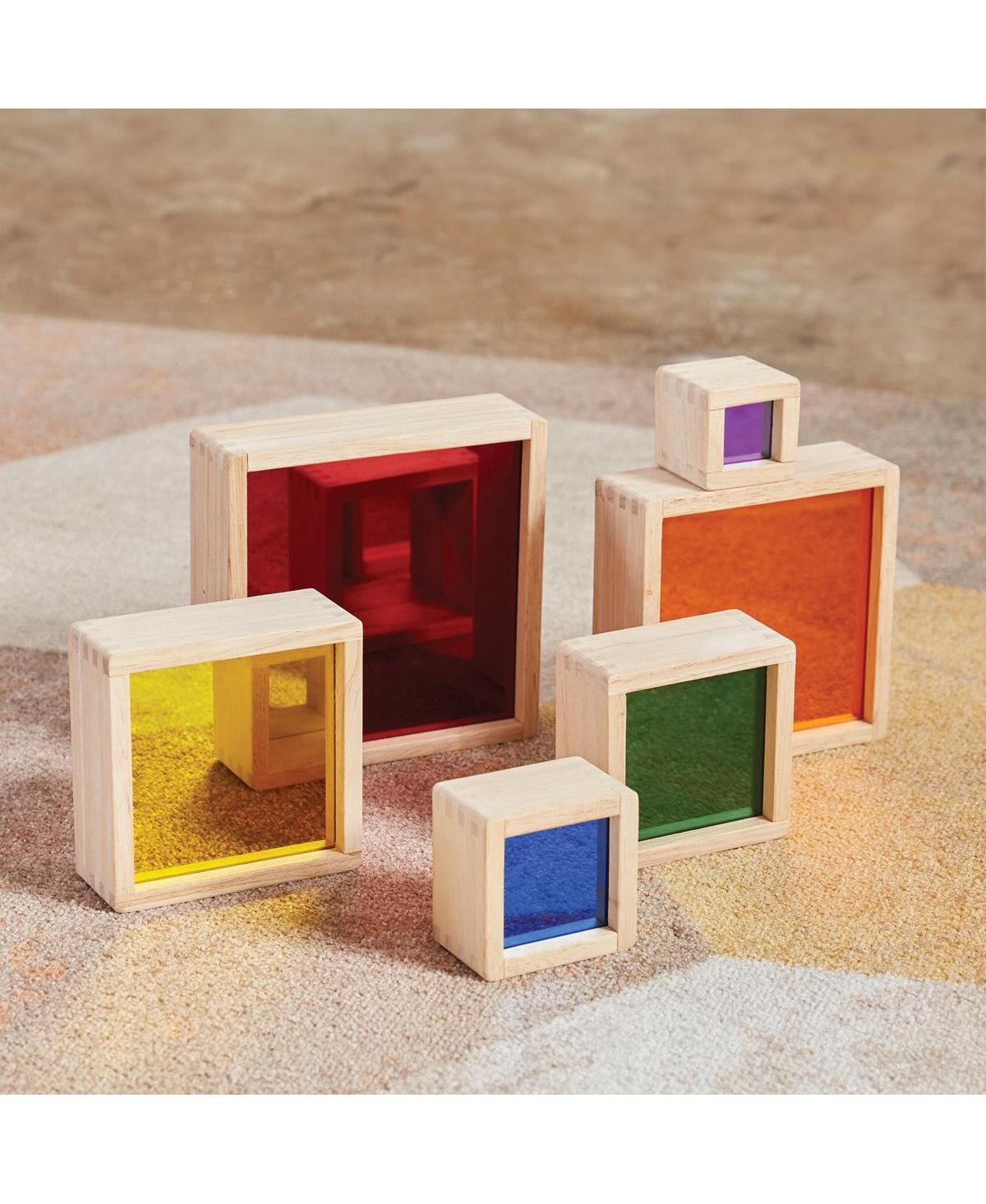 Kaplan Early Learning Nesting Pyramid Mirror Set - 6 Pieces -khaki