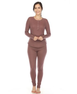 Women's Waffle Pajama Set