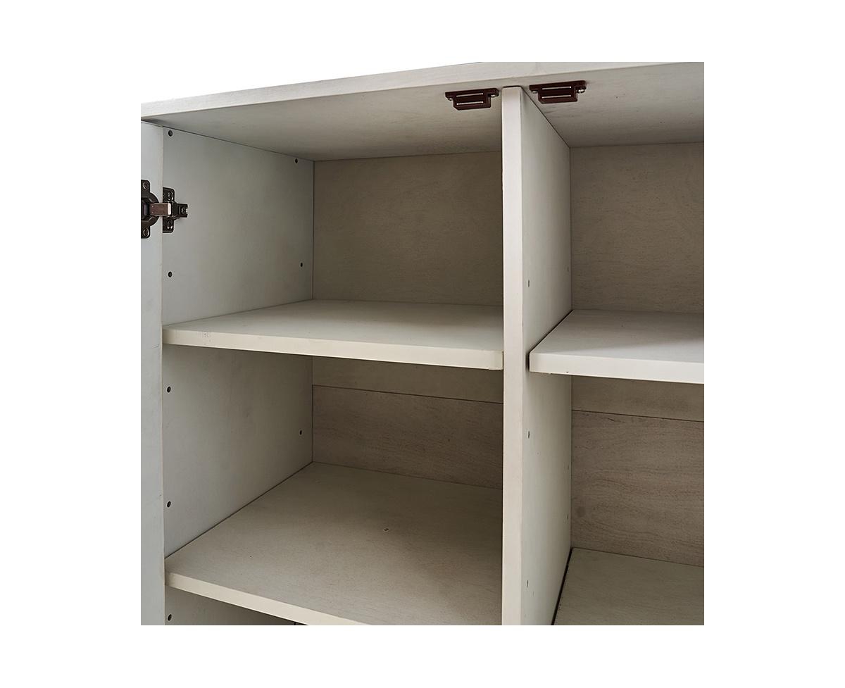 Hulala Home Damien 36'' Tall 2 - Door Accent Cabinet with Shelves and Wooden Legs
