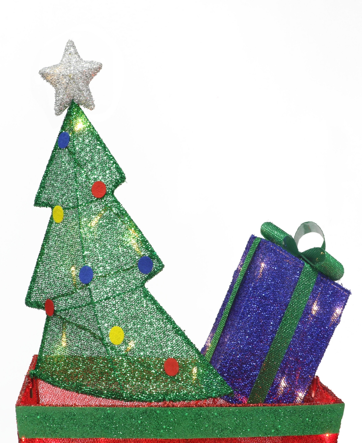 Puleo 71" Lighted Outdoor Wire Frame Train With Presents In Assorted