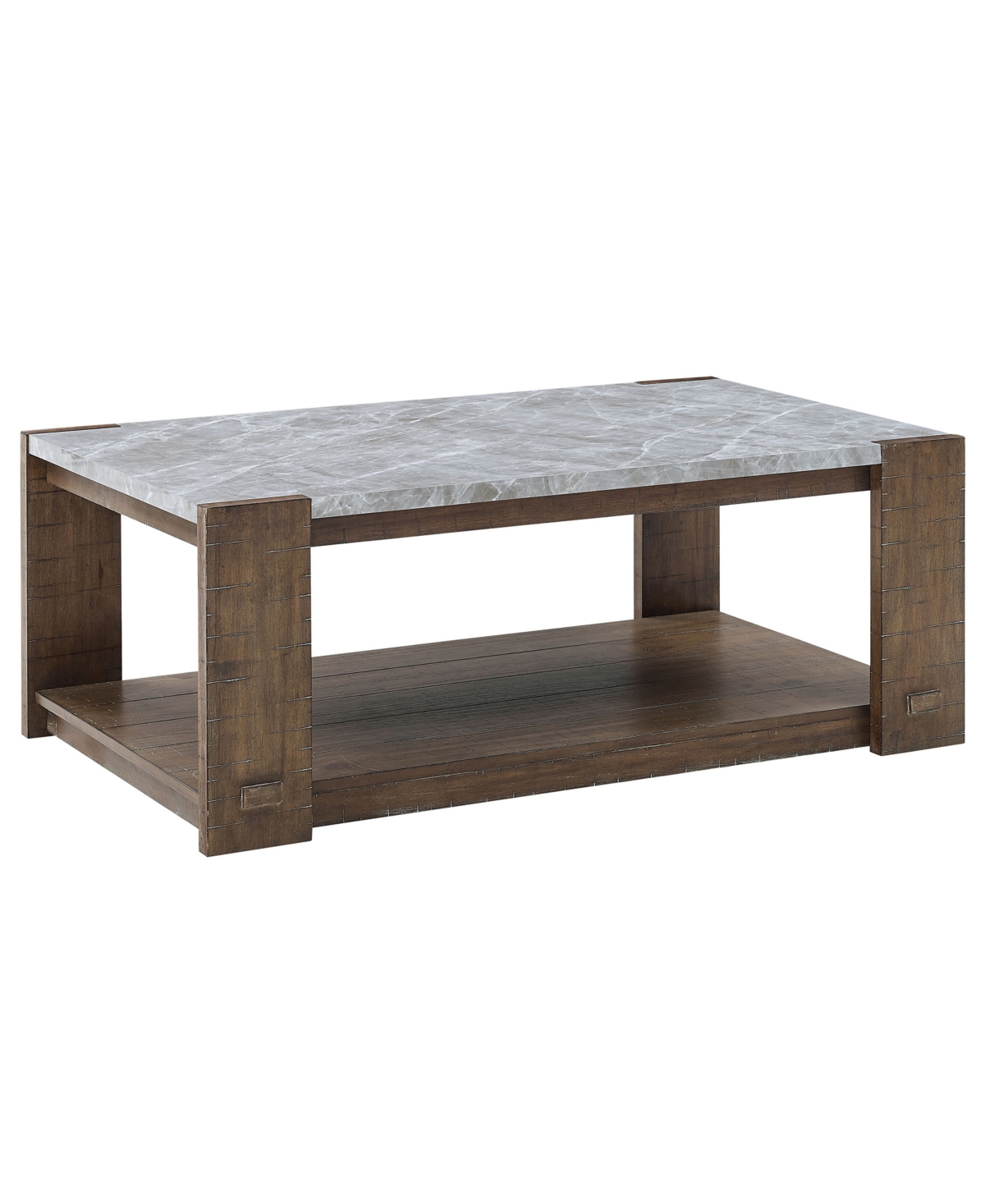 Macy's Libby 48" Wood Cocktail Table In Dark Brown