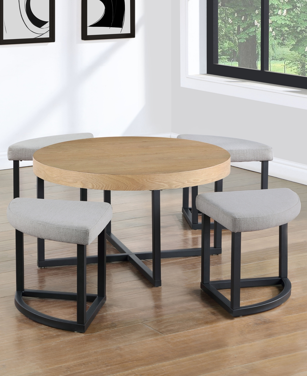 Macy's Yukon 20.25" Wood Nesting Table In Weathered Sand