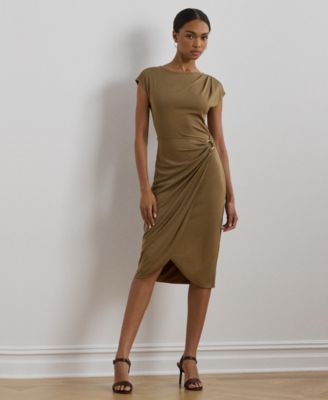 Lauren Ralph Lauren - Women's Ring-Trim Jersey Cap-Sleeve Dress