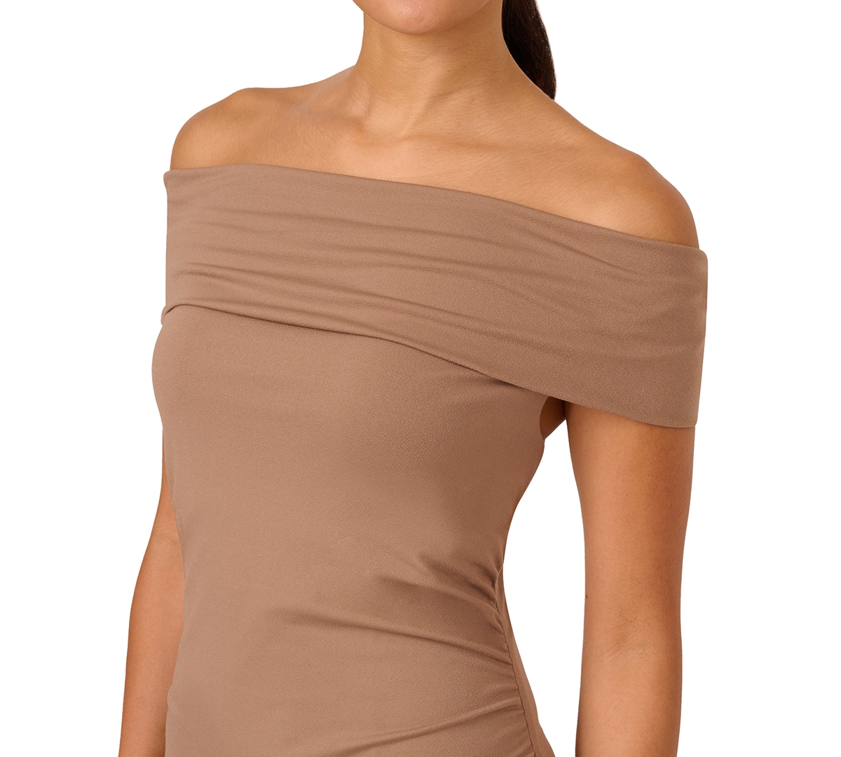 Adrianna by Adrianna Papell Women's Off-The-Shoulder Midi Sheath Dress