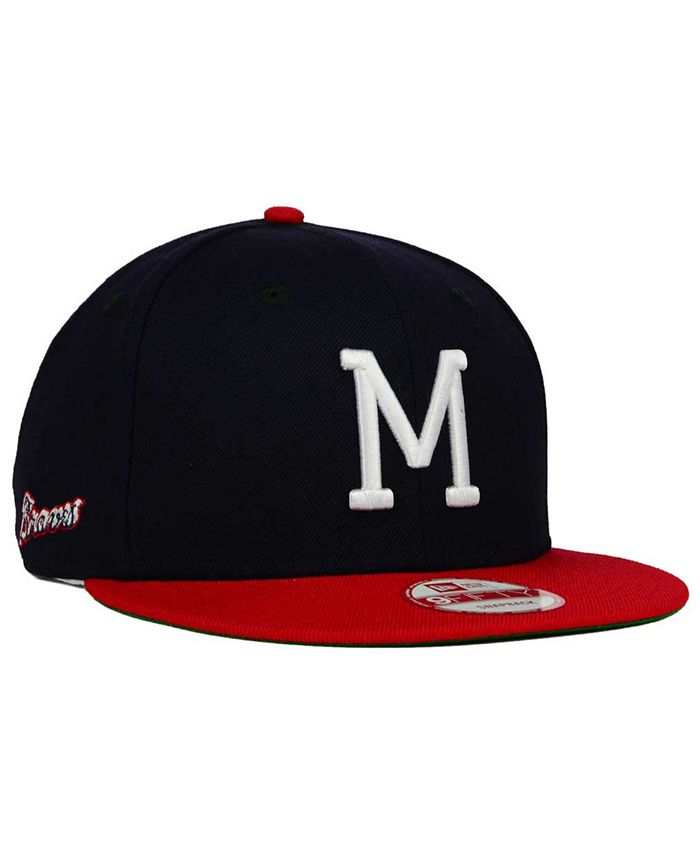 New Era Milwaukee Braves 2 Tone Link Cooperstown 9FIFTY Snapback Cap ...
