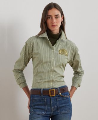 Lauren Ralph Lauren - Women's Relaxed-Fit Striped Broadcloth Shirt