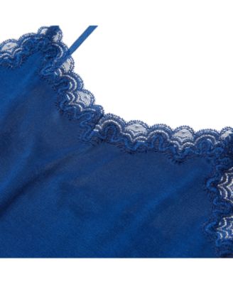 Women's Soft Silk Lace-Trim Camisole