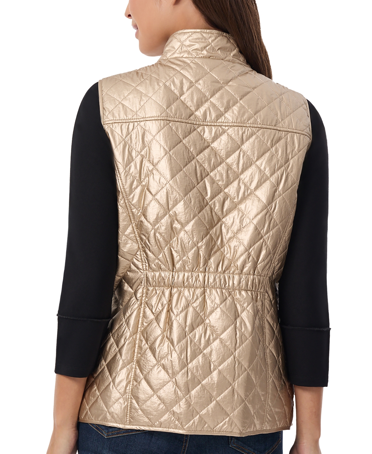 Jones New York Women's Quilted Snap-Closure Vest Jacket