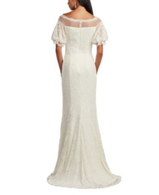Women's Whelan Embroidered Puff-Sleeve Gown