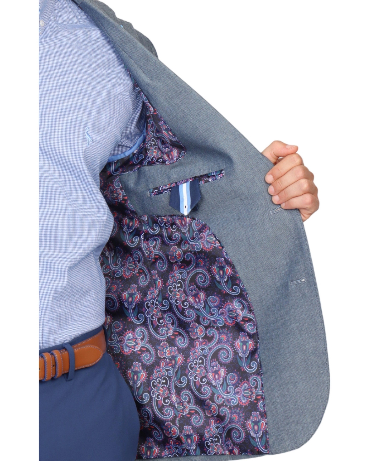Men's Textured Melanged Solid Sportcoat