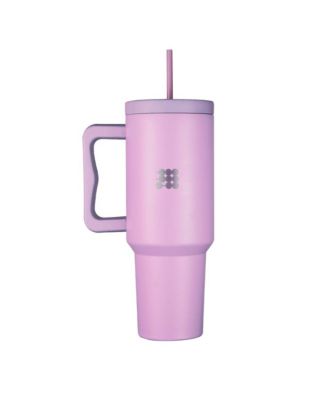 Insulated Stainless Steel 40 oz Tumbler with Handle and Straw Lid, Cupholder friendly
