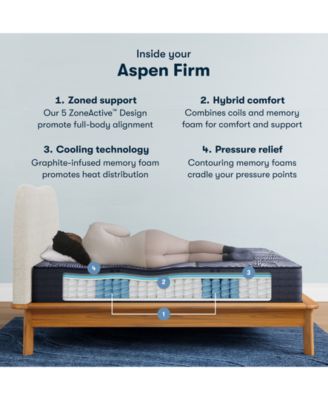 Perfect Sleeper X Aspen 12.5" Smooth Hybrid Firm Mattress - King