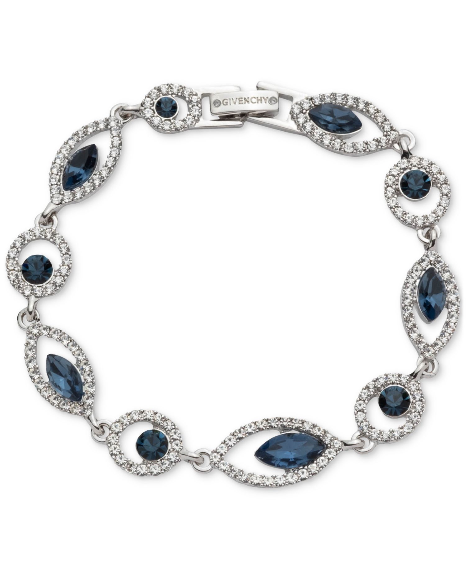 Silver-Tone Pav&eacute; & Color Crystal Flex Bracelet