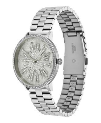 Women's Ice Burst Silver-Tone Stainless Steel Bracelet Watch 35mm