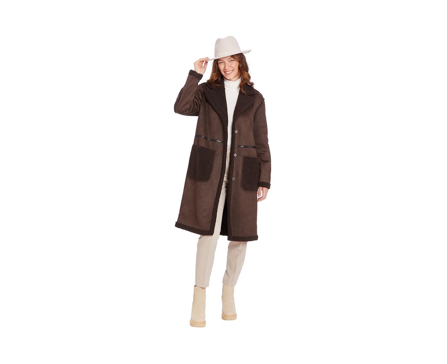 Women's Sharika Faux Shearling Coat