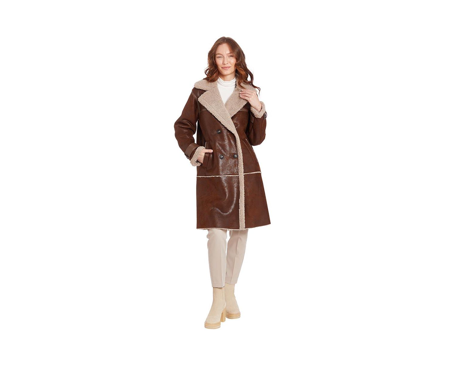 Women's Kimmy Long Faux Shearling Coat