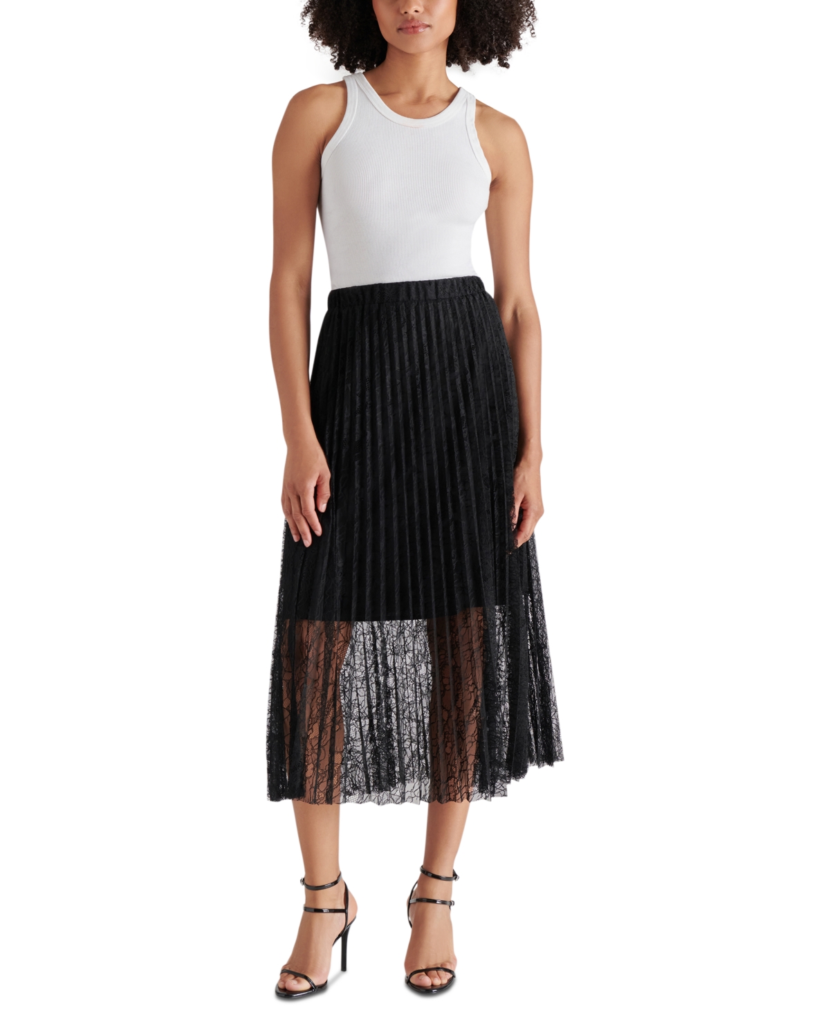 Steve Madden Women's Keira Pull-On Floral-Lace Skirt