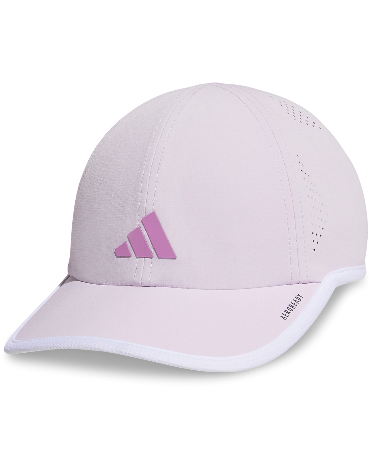 adidas Women's Superlite 3 Stripe Adjustable Hat -preloved Purple/white