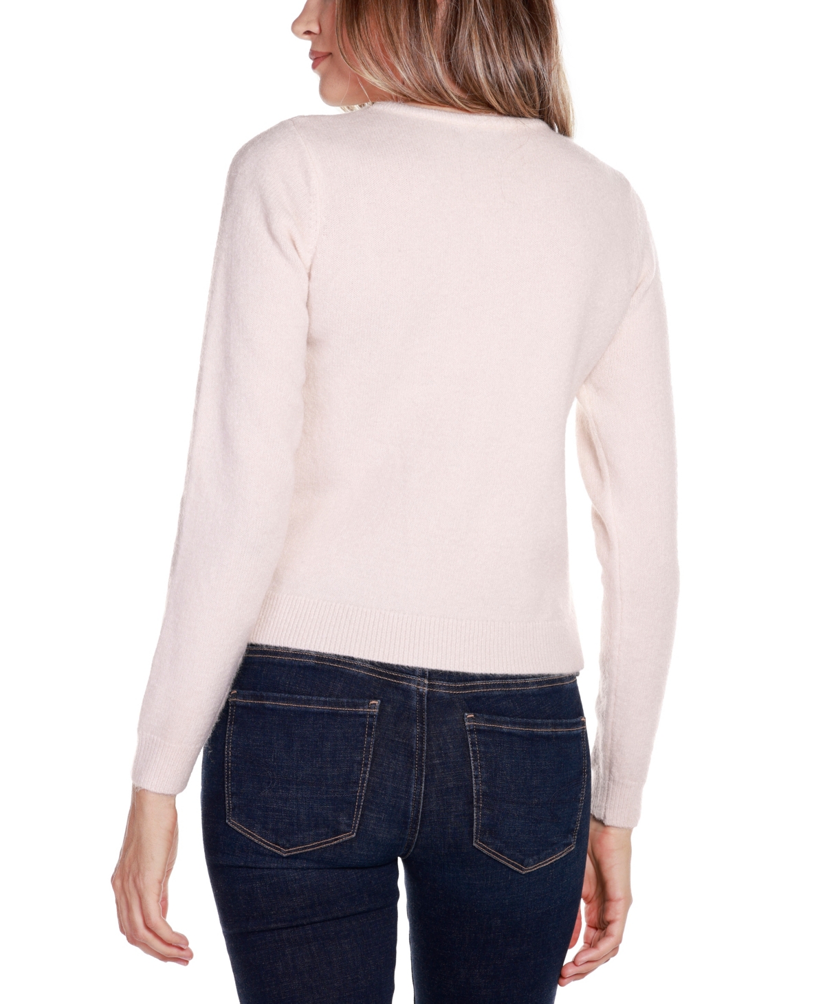 Belldini Women's Rhinestone Snowflake Sweater