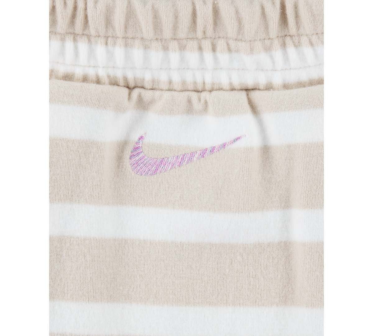 Nike Baby Girls "ready Set" Striped Hoodie & Jogger Pants, 2-piece Set In Sanddrift