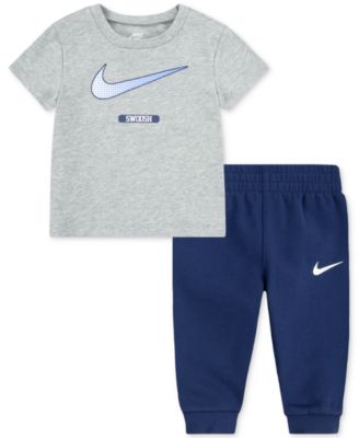 Nike Baby Boys Swoosh T Shirt Jogger Pants 2 Piece Set Macy s