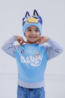 Little Boys Fleece Sweatshirt and Cotton Gauze Hat