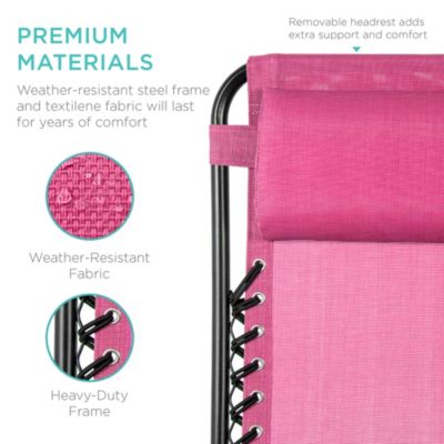 Set of 2 Zero Gravity Lounge Chair Recliners for Patio, Pool w/ Cup Holder Tray