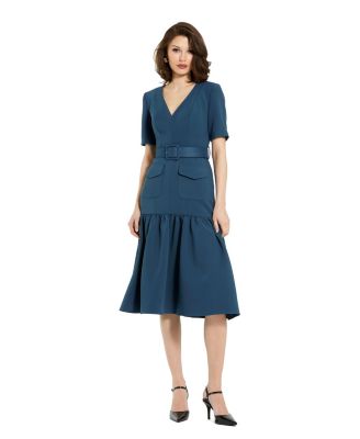 knee length dresses for ladies Mac Duggal 21045 Tweed Cocktail Dress for Events – Mydressline