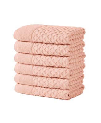 Quick-Drying Cotton Diamond Waffle 6-Pc. Hand Towel Set