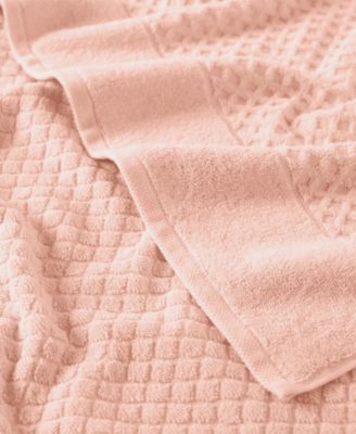 Quick-Drying Cotton Diamond Waffle Textured 4-Piece Bath Towel Set