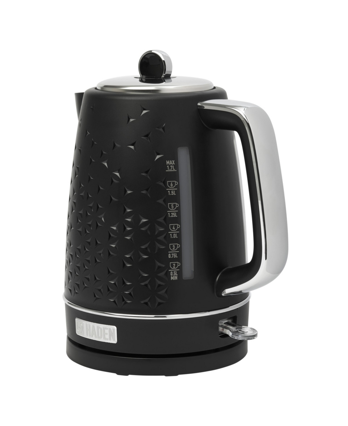 Haden Starbeck 1.7 L-7 Cup Cordless Electric Kettle In Black,chrome