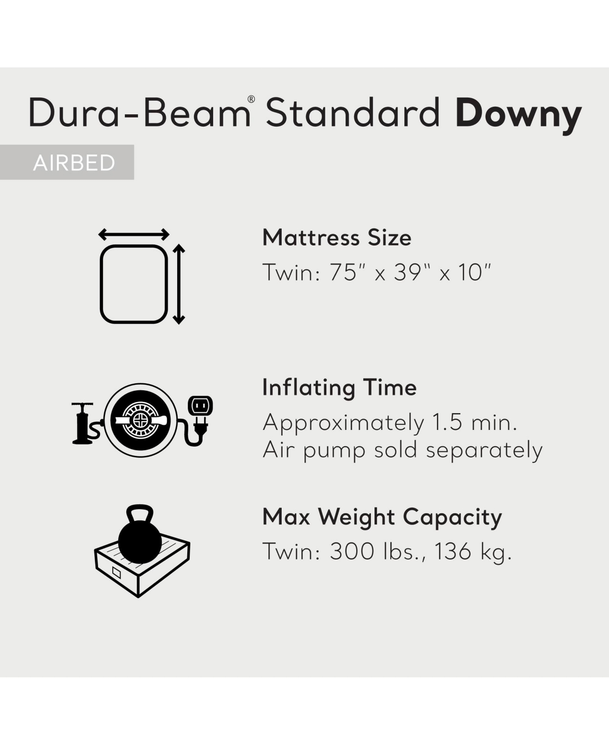 Intex Twin Size Downy Air Mattress Bed with Dura-Beam Technology, 4 Pack, Blue